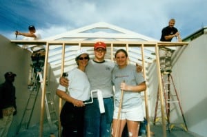 The Pickell family participates in the construction of a new home as part of a Homes for Hope project in Tijuana, Mexico.