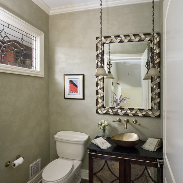 Powder Room Reflects Luxury