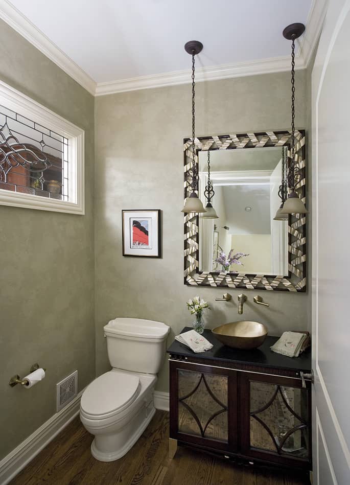 Powder Room Reflects Luxury