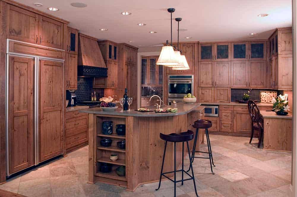 Warm gourmet kitchen custom cabinetry in Deerfield, IL