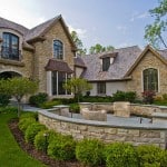 Custom Outdoor Seating Area Stonework with Slate