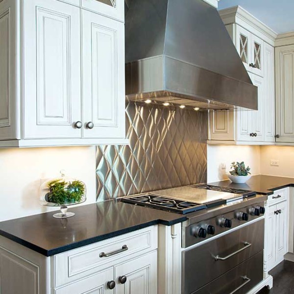 Unique Quilited Backsplash Adds Character in the Kitchen