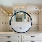 Master Bath Closets with Detailed Shelving