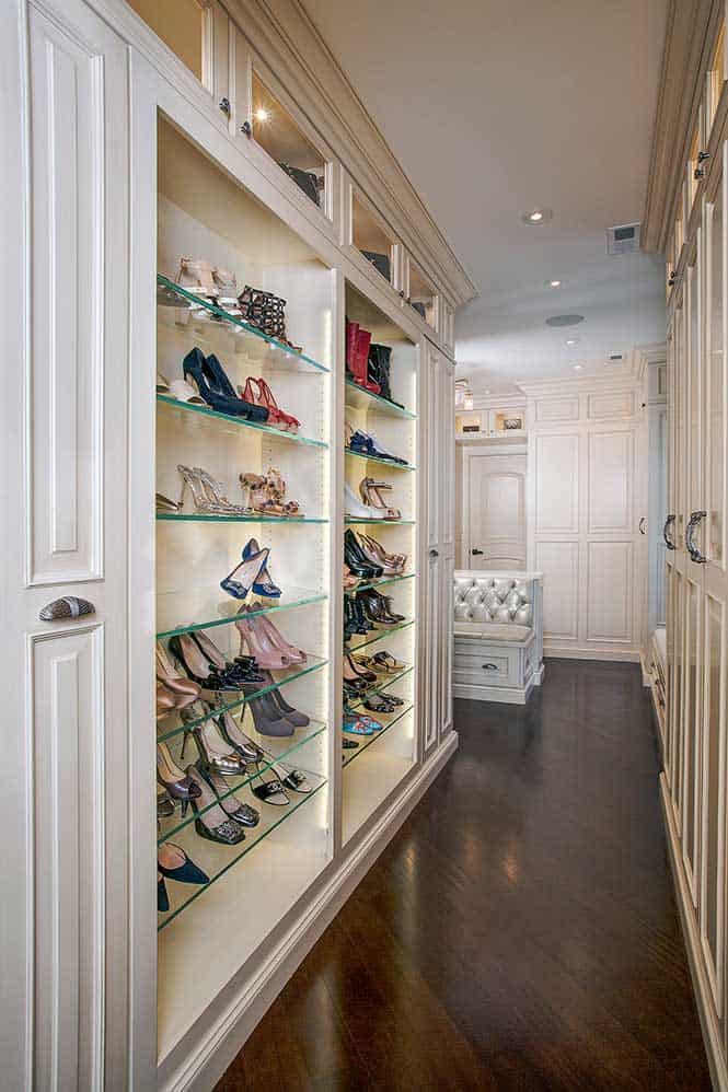 Closets with Built in Shoe Shelving