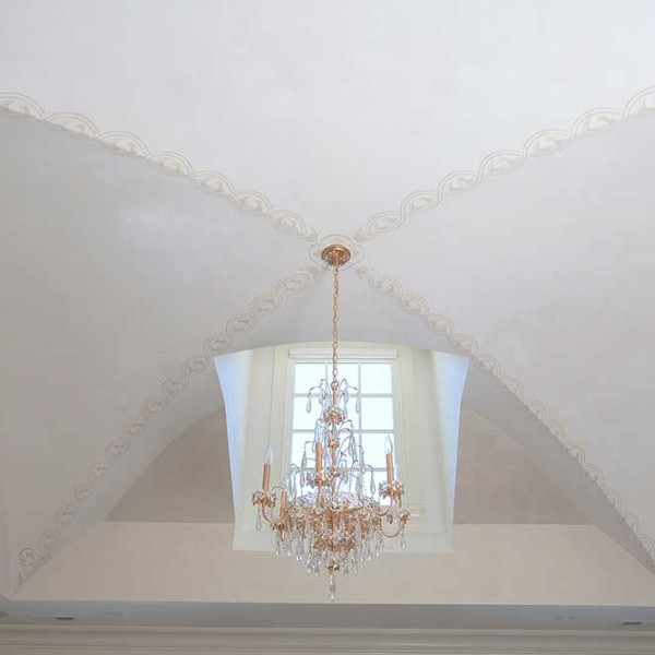 Gold Ceiling Stenciling