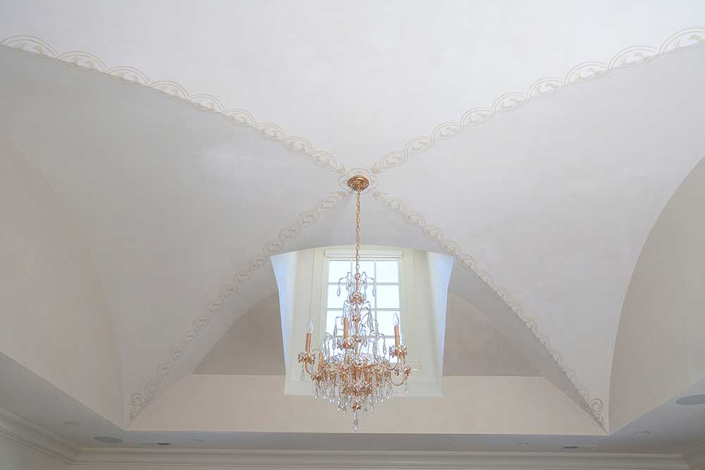 Gold Ceiling Stenciling