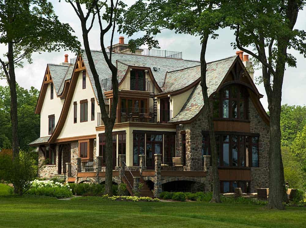 European Chateau-Style Custom Home on Lake Geneva