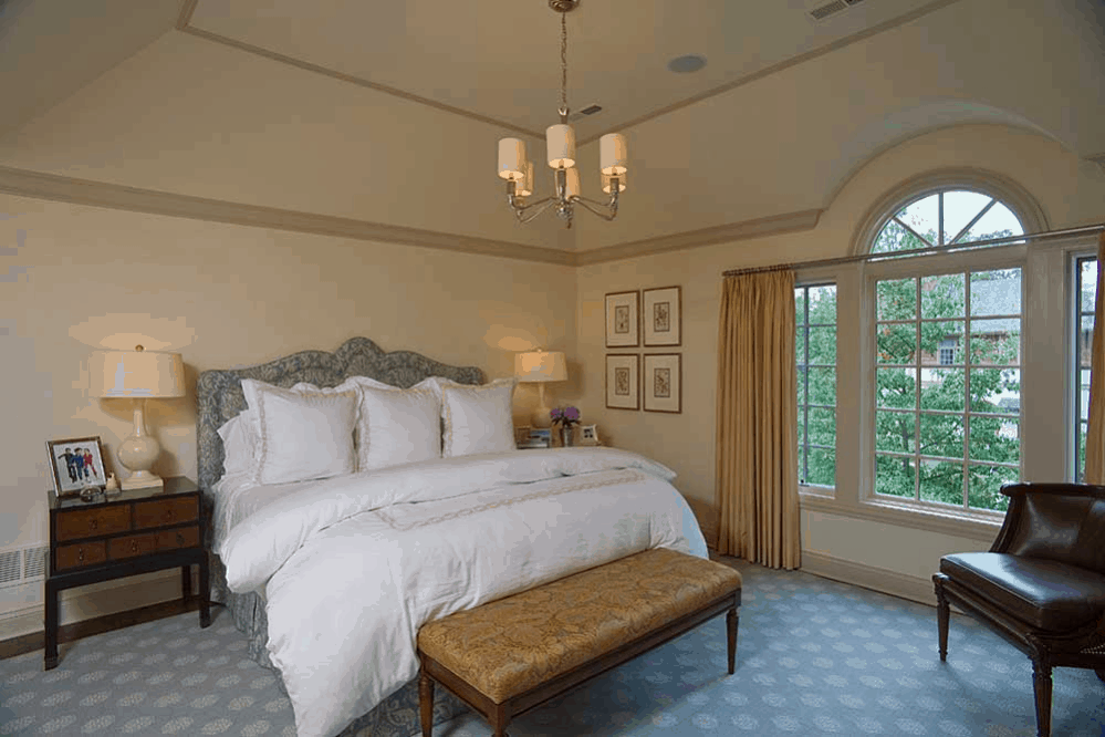 Master Bedroom Arched Transom Windows