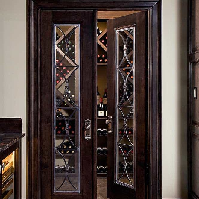 Detailed Glass Doors for a Wine Cellar