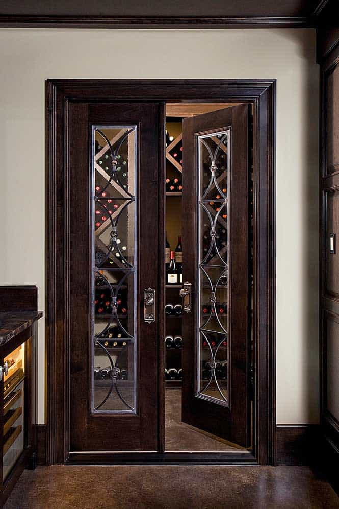 Detailed Glass Doors for a Wine Cellar