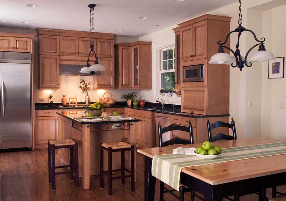 Custom Wood Cabinets in Highland Park Kitchen