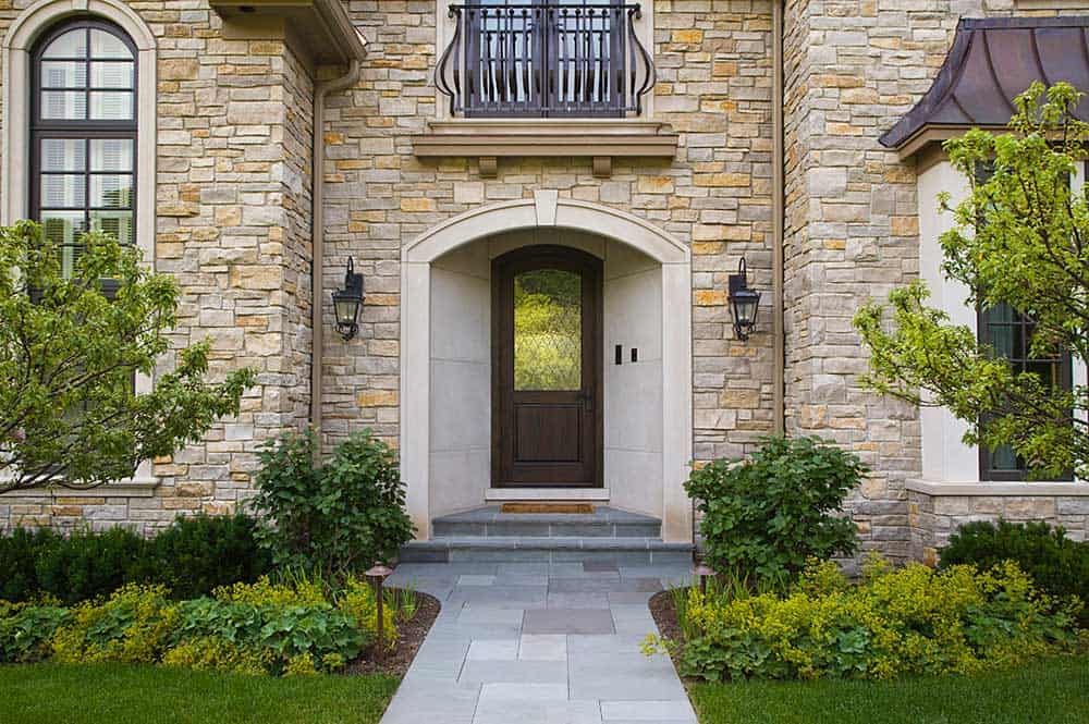 Highland Park Home with Custom Stone Encased Front Door