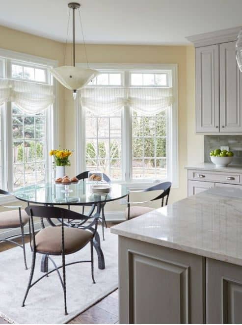 Glenview, IL Kitchen with Windows in Breakfast Nook