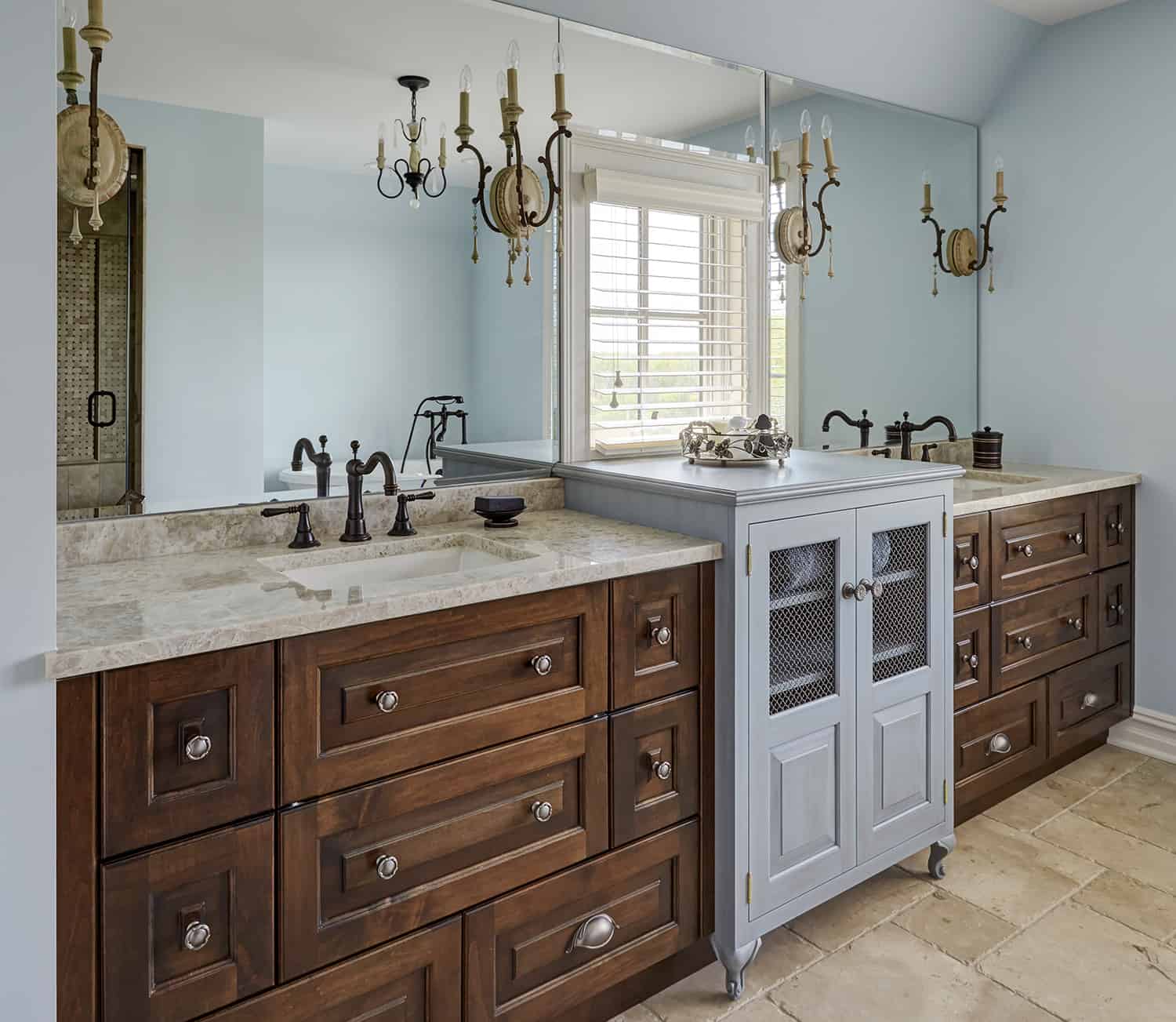 Blue-Linen-Cabinet-in-Custom-Renovated-Master-Bath-Mettawa-IL