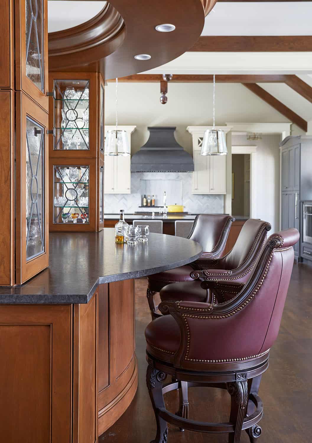 circular-cherry-bar-leaded-glass-cabinets-mundelein-il