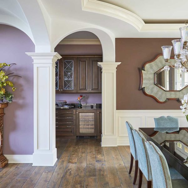 eclectic-dining-room-purple-accent-wall eclectic-dining-room-purple-accent-wall