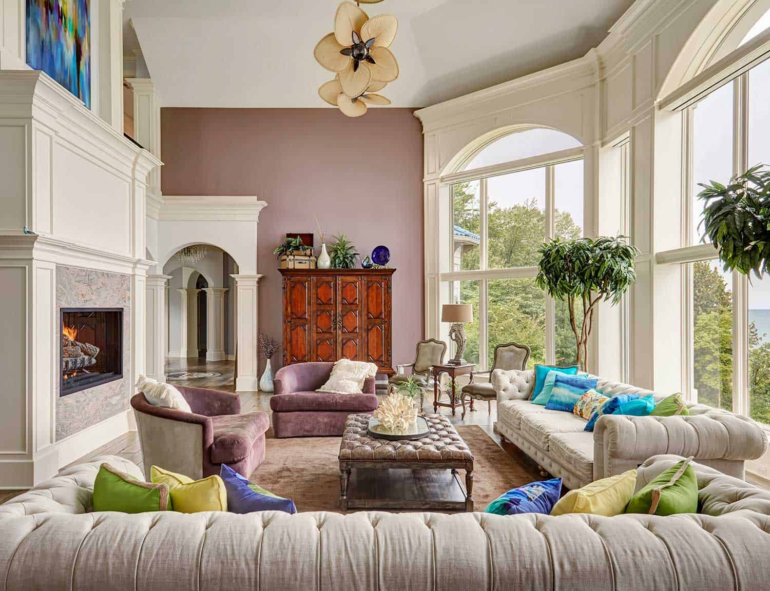 two-story-living-room-arched-floor-to-ceiling-windows