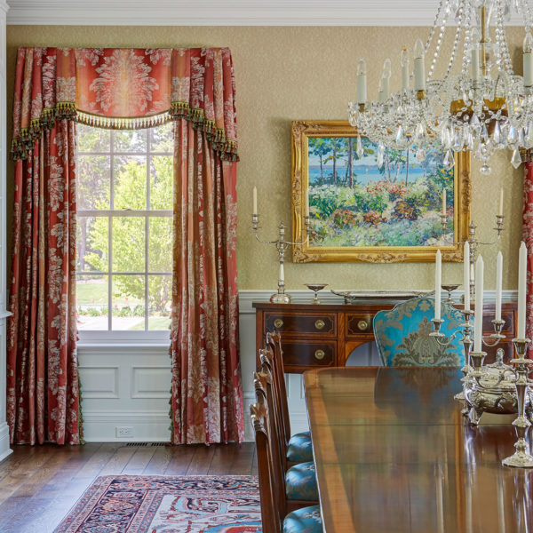 formal-dining-room-large-crystal-chandelier-custom-silk-draperies formal-dining-room-large-crystal-chandelier-custom-silk-draperies