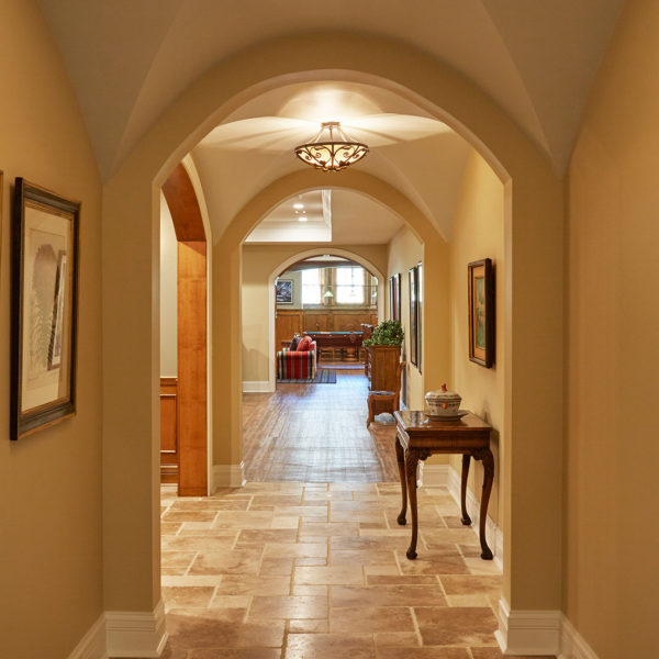 groin-vault-ceiling-travertine-flooring-lower-level groin-vault-ceiling-travertine-flooring-lower-level