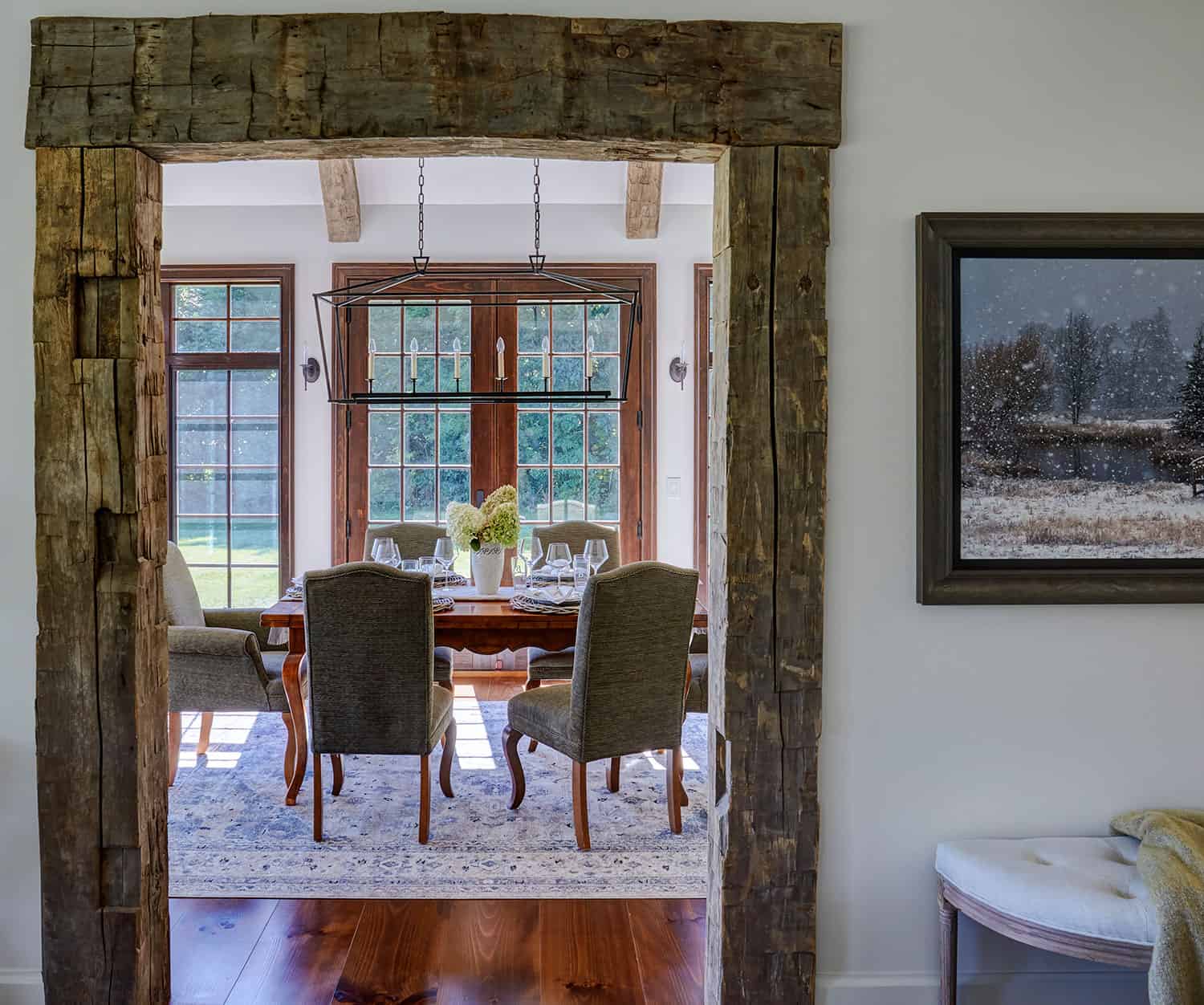 reclaimed-barn-beams-lintel-post-dining-room-entry