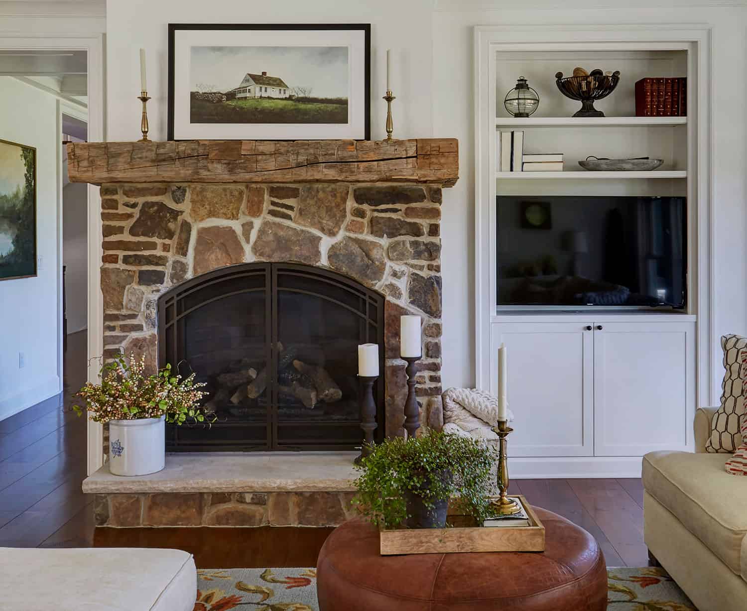 rustic-stone-fireplace-reclaimed-mantle