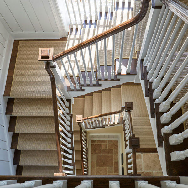 three-story-staircase-random-width-white-wainscot three-story-staircase-random-width-white-wainscot