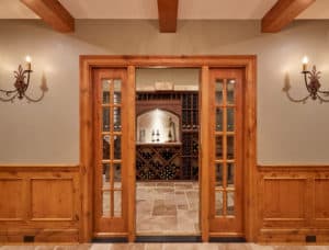 lower level wine cellar