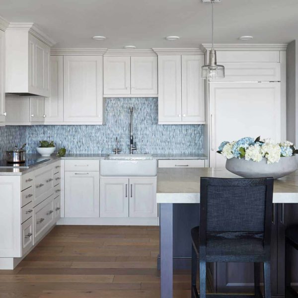 white-maple-cabinets-farm-sink-mosaic-tile-backsplash
