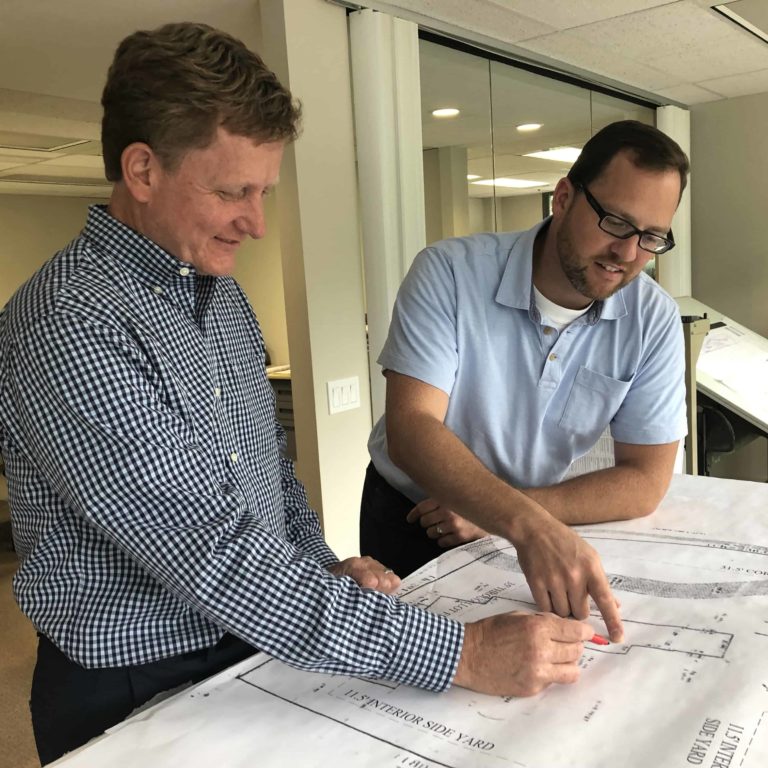 architects reviewing plans