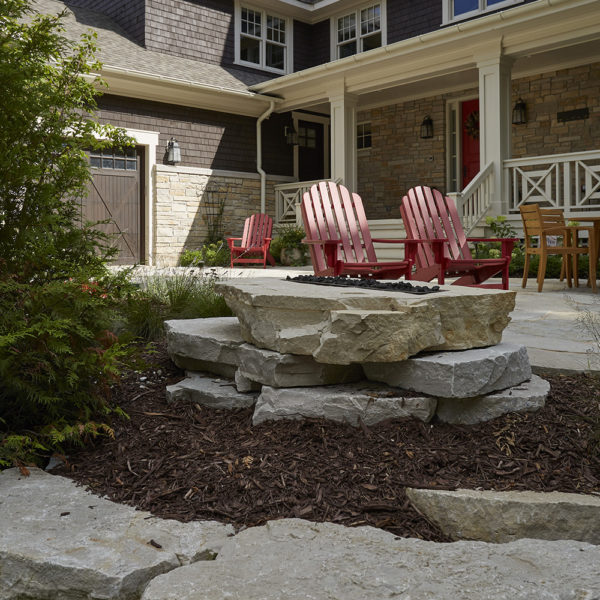 fire-pit-made-from-outcropping-stone outcropping stone boulders