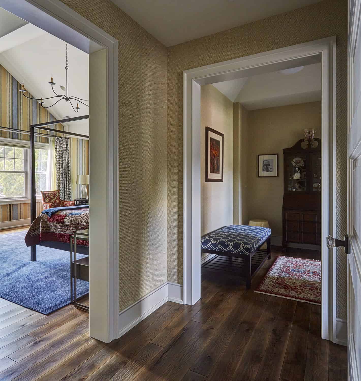 hallway to master bedroom and bath