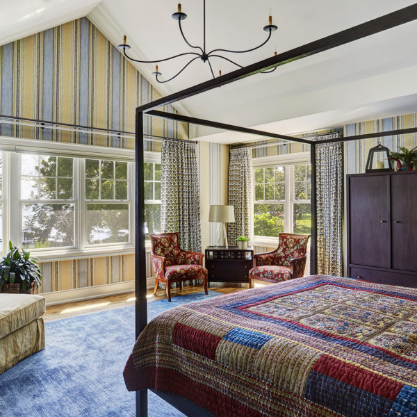 master-bedroom-vaulted-ceiling-poster-bed master bedroom with vaulted ceiling