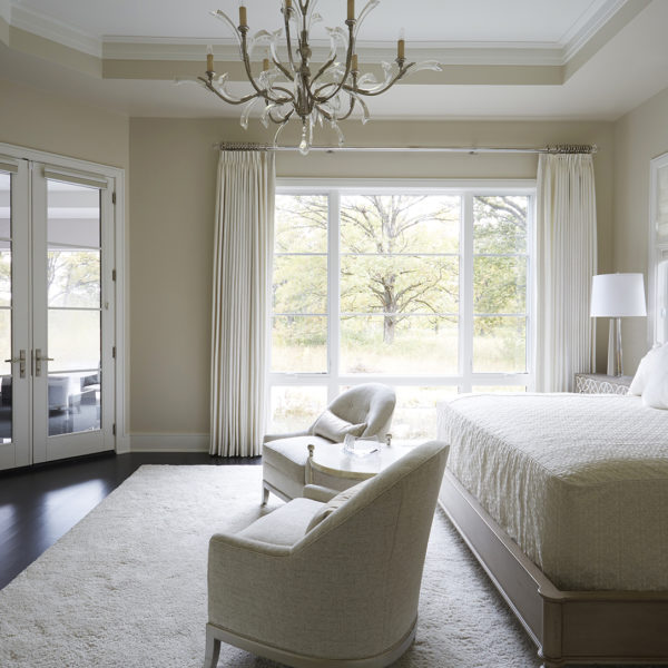guest bedroom with cream colors