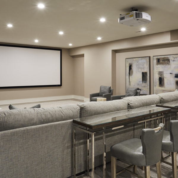 home theater in lower level