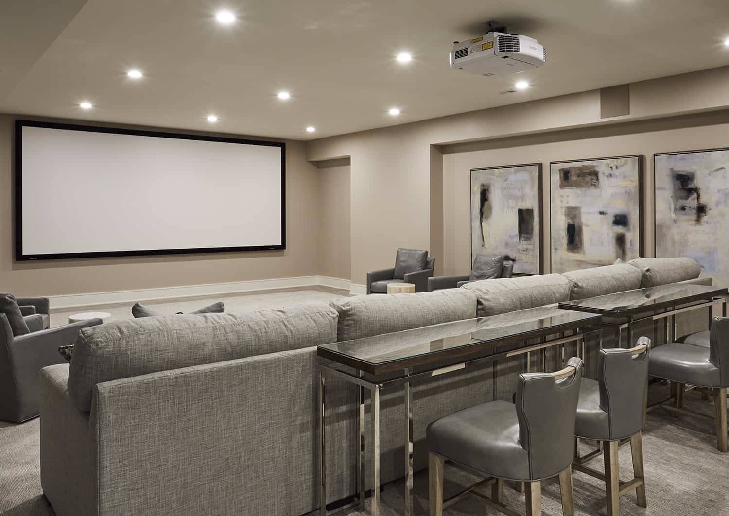 home theater in lower level