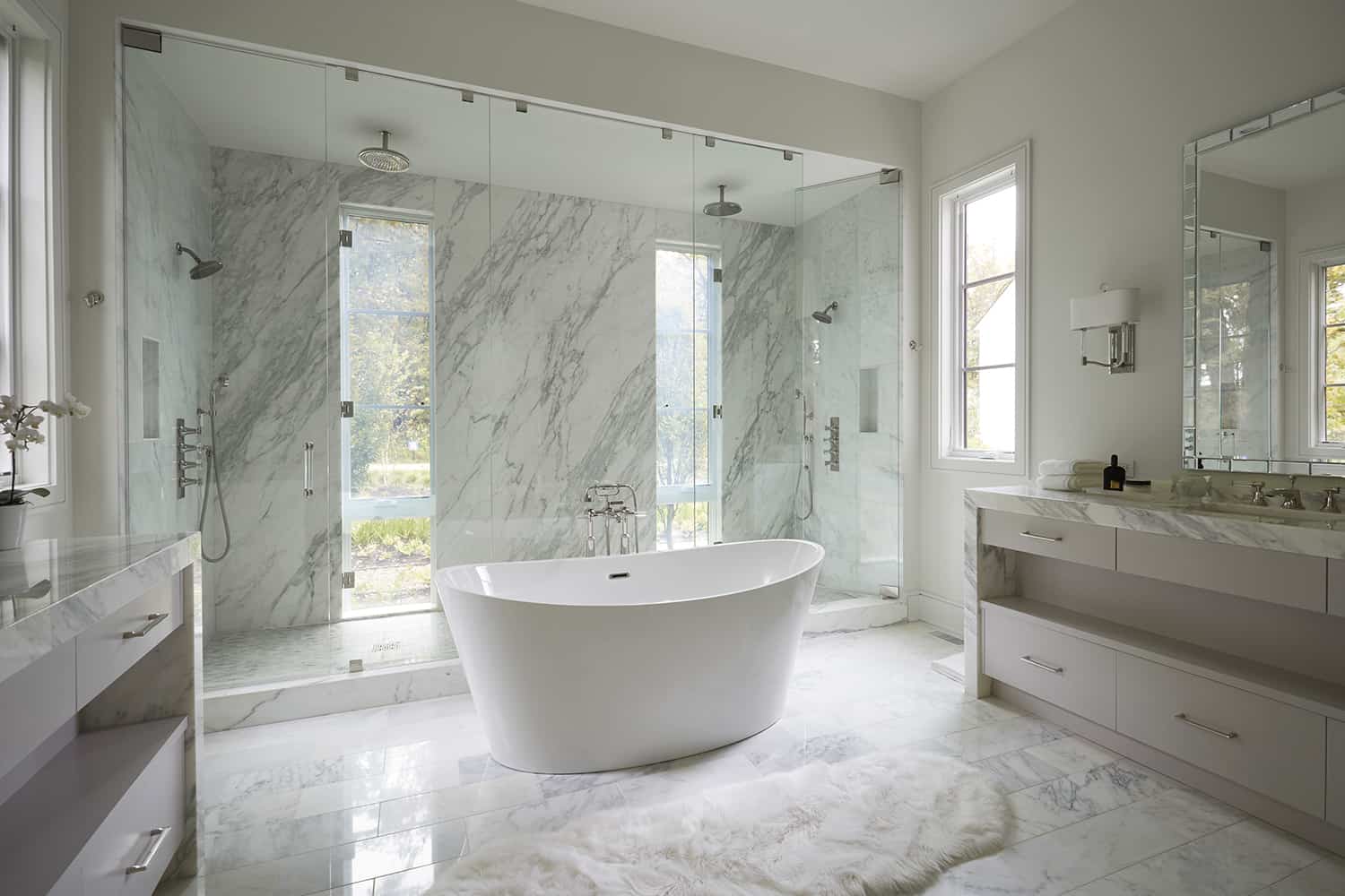 marble master bathroom