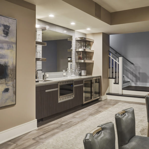 lower level wet bar