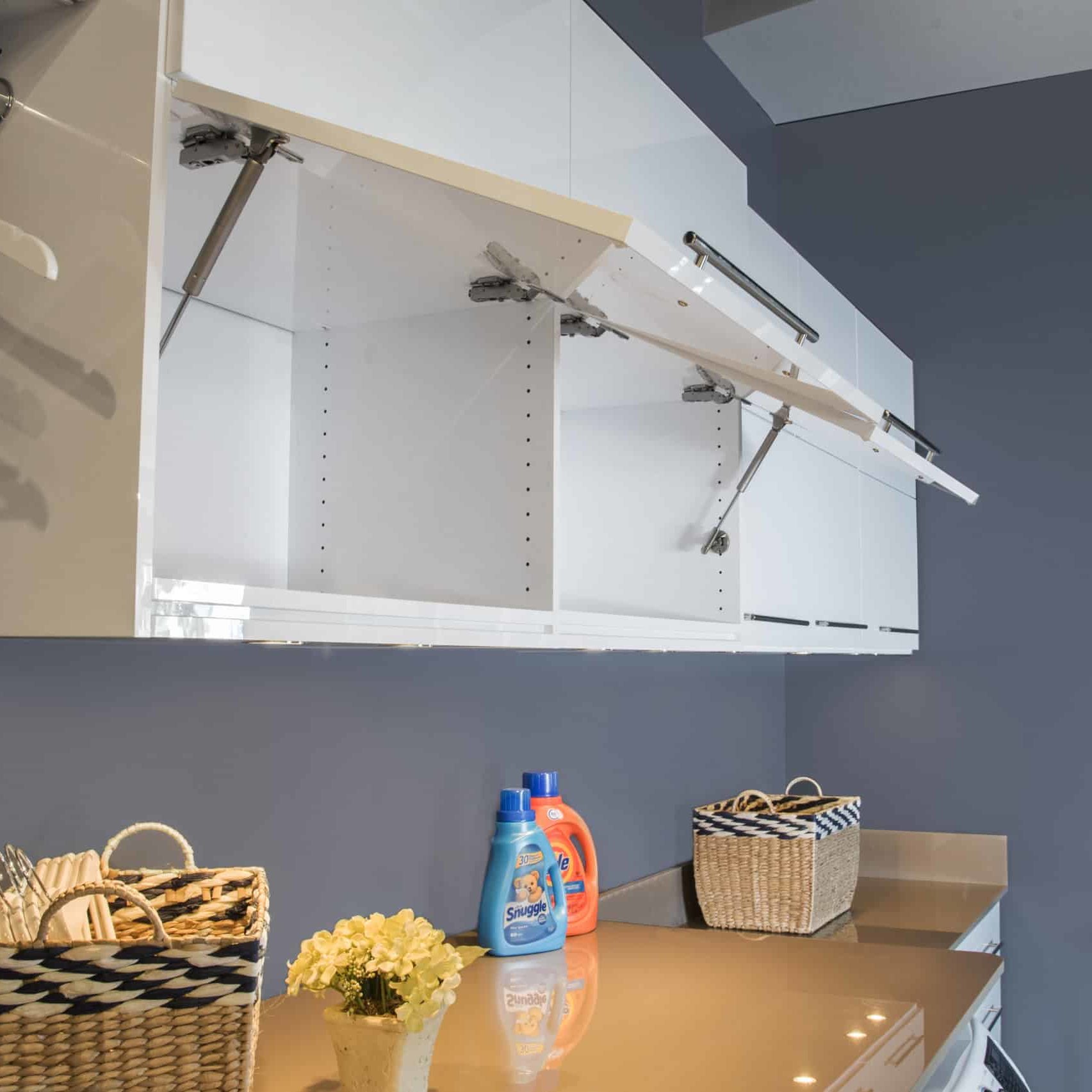 High Gloss Laundry Room Cabinets