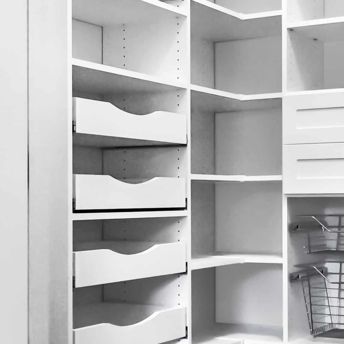 Pull-out Pantry Shelves With Scallop