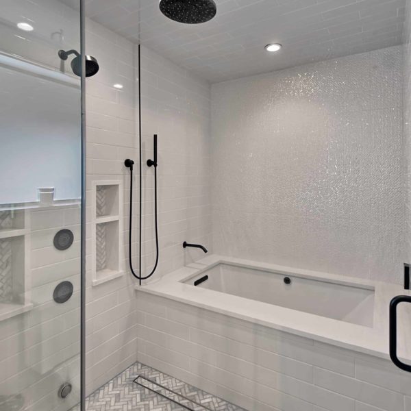 Wet room in master bathroom Wet room in master bathroom