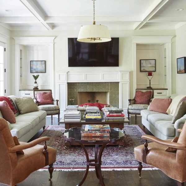 classic living room in wilmette ill