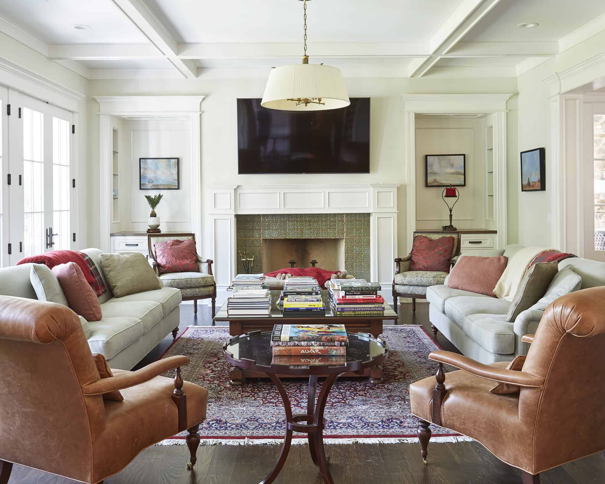 classic living room in wilmette ill