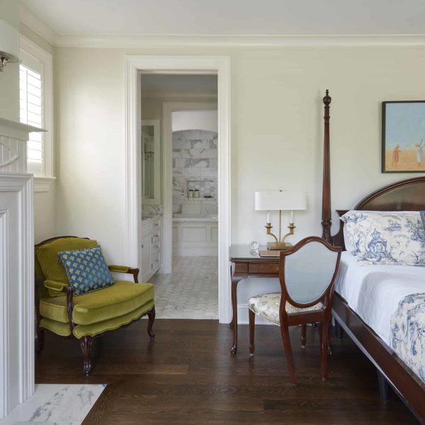 view to master bath from bedroom