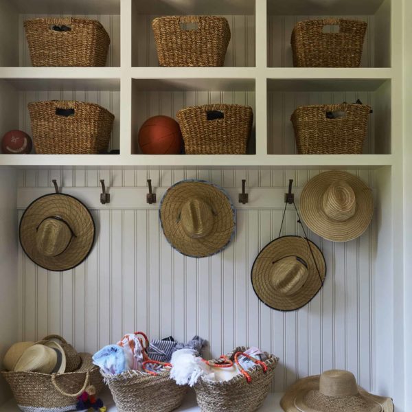 mudroom with open storage
