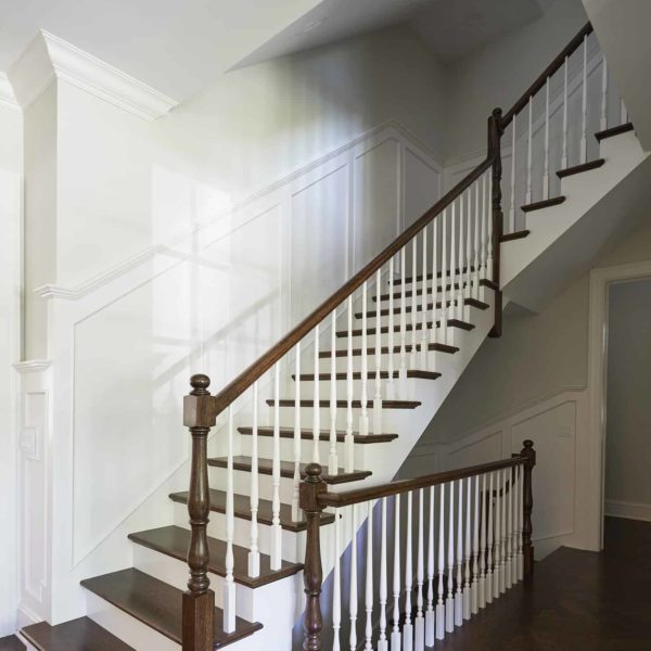 staircase in traditional wilmette il home