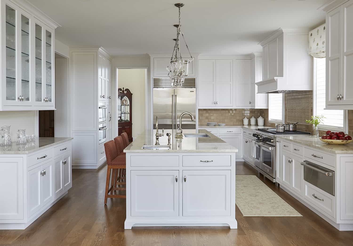 classic white kitchen in lake forest il