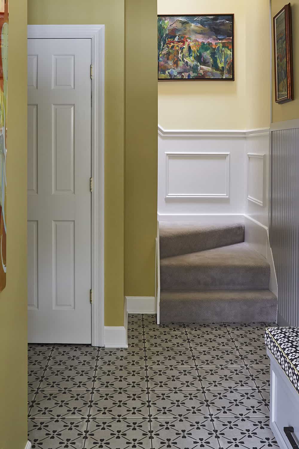 mudroom and hall after