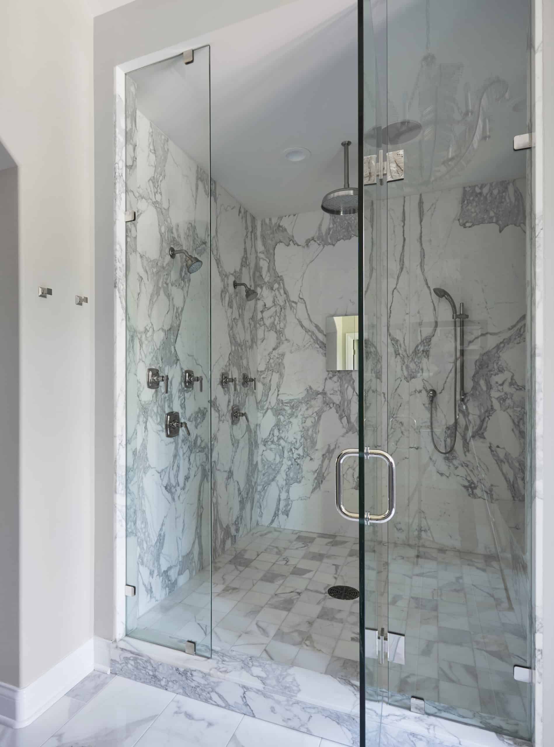 massive marble shower