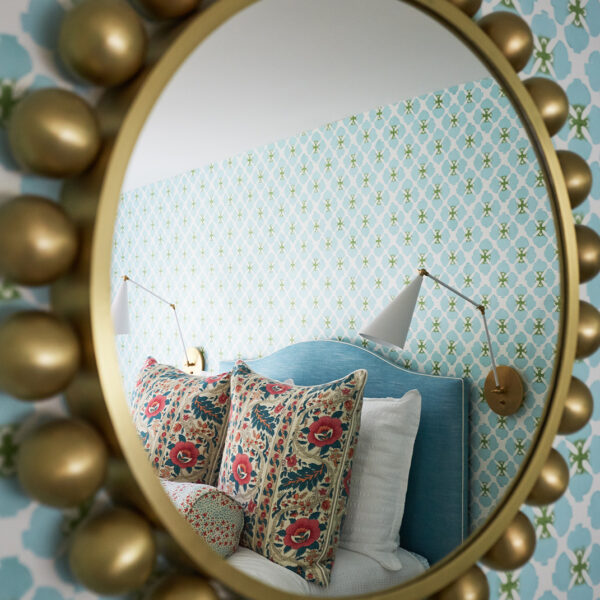 round brass mirror