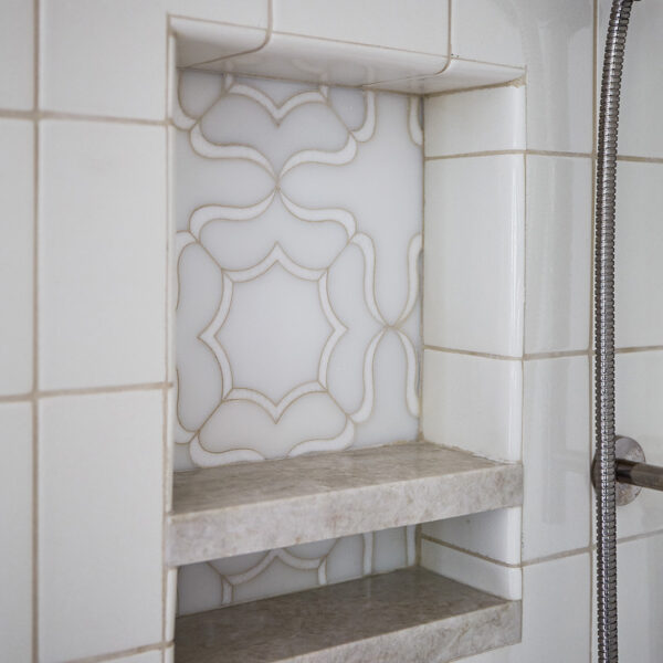 niche tile and stone detail